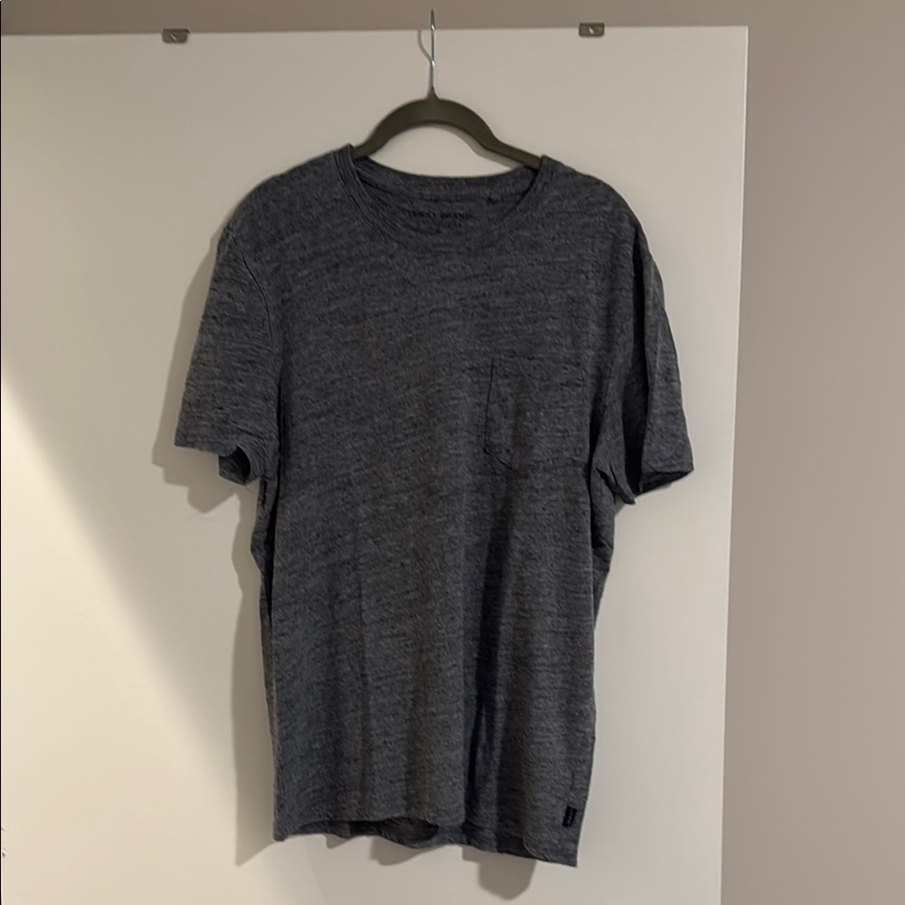 Lucky Brand Men's Heather Gray Short Sleeve Pocket Tee